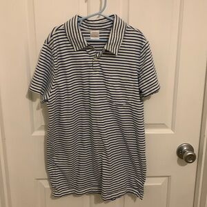 Hanna Andersson boys blue white shirt sleeve polo size 150 12. Excellent